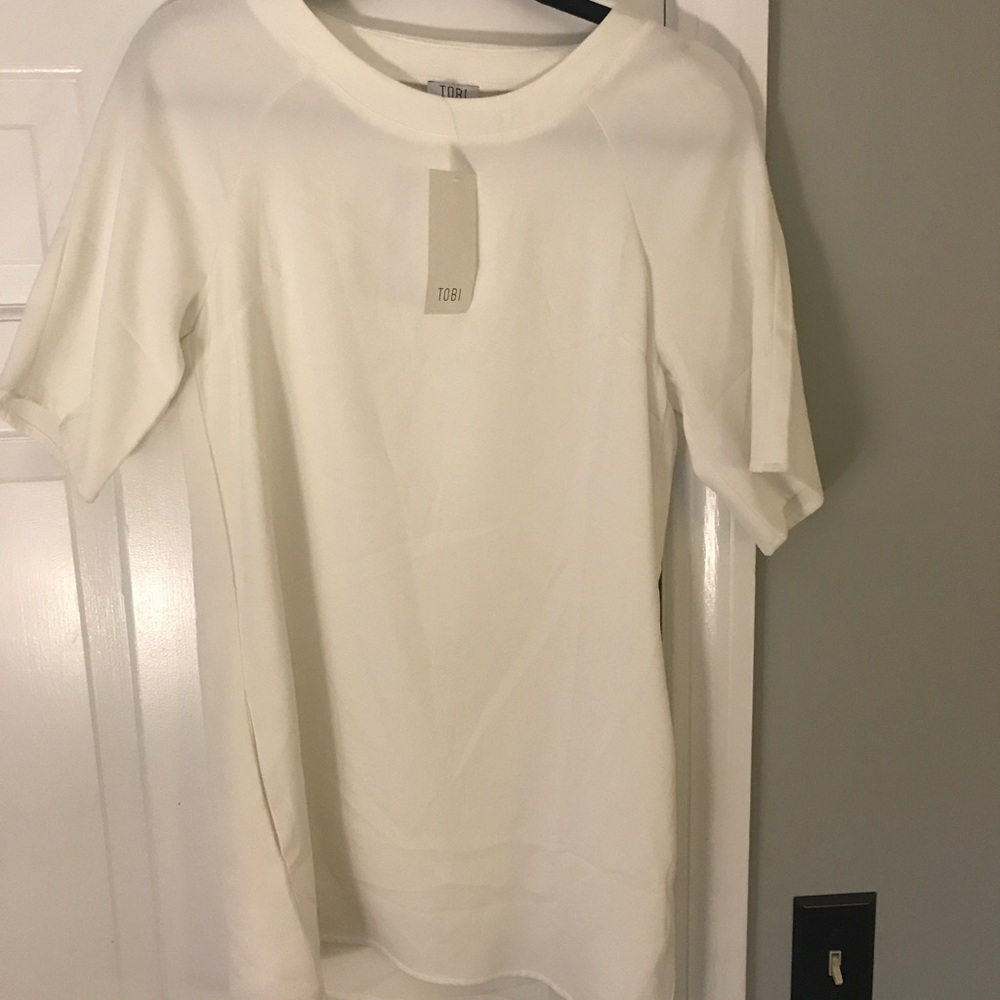 Tobi white shift dress